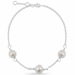 Perle armbånd i sølv