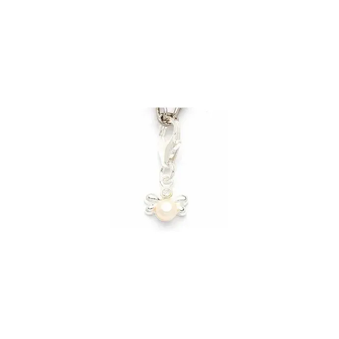 Perle charm i sølv