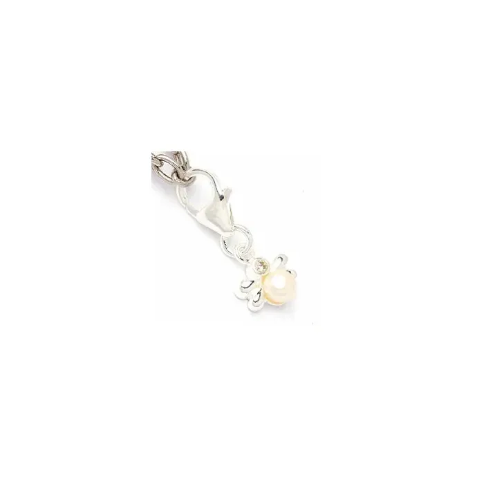Perle charm i sølv