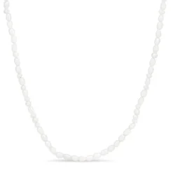 Perle halskæde i forgyldt sølv 38 + 5 cm x 4,5 mm