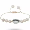 Perle muslinge armbånd i MADU armbånd 17 cm plus 4 cm x 12 mm