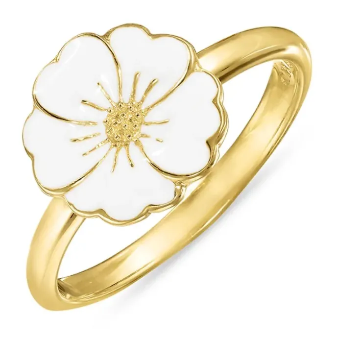 Primrose ring i forgyldt sølv