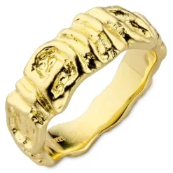 Ring i forgyldt messing