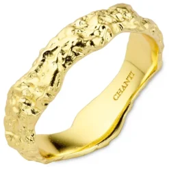 Ring i forgyldt messing