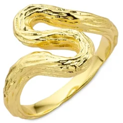 Ring i forgyldt messing