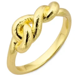 Ring i forgyldt messing