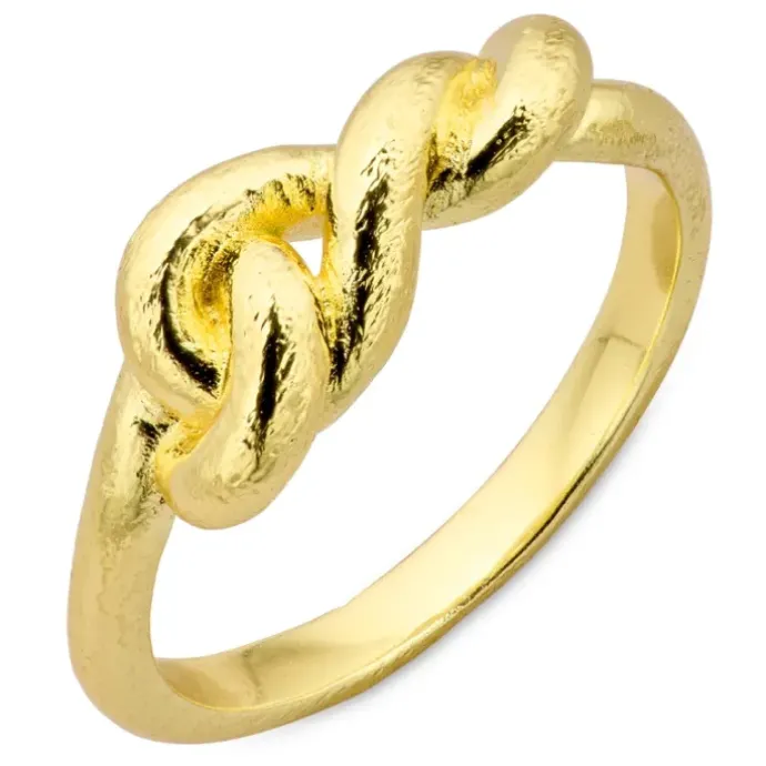 Ring i forgyldt messing