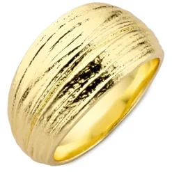 Ring i forgyldt messing