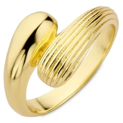 Ring i forgyldt messing