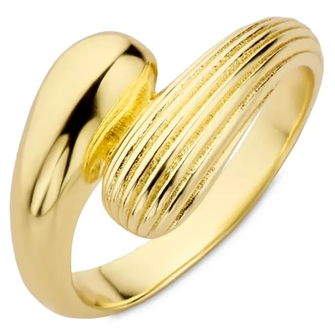 Ring i forgyldt messing