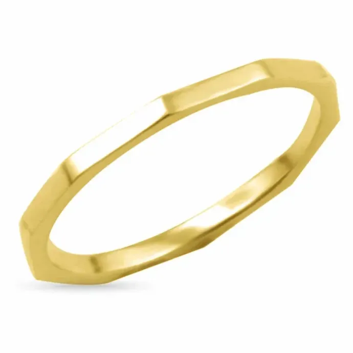Ring i forgyldt sølv