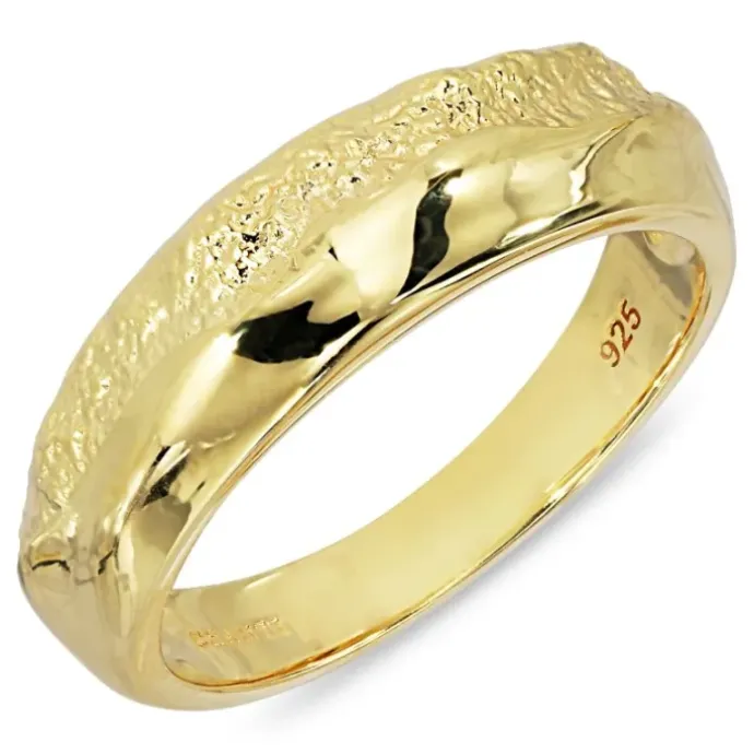 Ring i forgyldt sølv