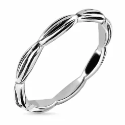 Ring i oxideret sterlingsølv