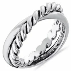 Ring i oxideret sterlingsølv