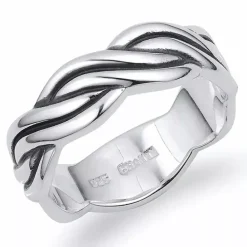 Ring i oxideret sterlingsølv