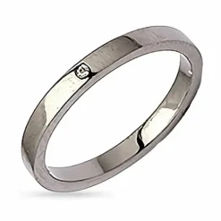 Ring i sort rhodineret sølv