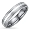 Ring i titanium og sølv
