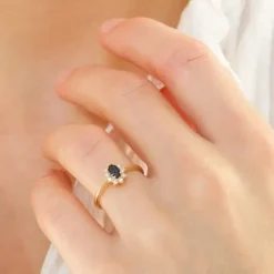 Rosetring i 14 karat guld 0,11 ct 0,35 ct