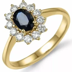 Rosetring i 14 karat guld 0,55 ct 1,00 ct