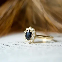 Rosetring i 14 karat guld 0,26 ct 0,65 ct