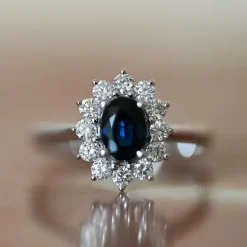 Rosetring i 14 karat hvidguld 0,55 ct 1,00 ct