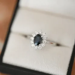 Rosetring i 14 karat hvidguld 0,55 ct 1,00 ct