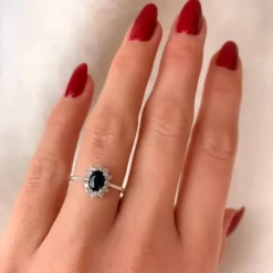 Rosetring i 14 karat hvidguld 0,26 ct 0,65 ct