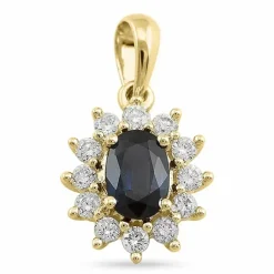 Rosetvedhæng i 14 karat guld 0,26 ct 0,65 ct