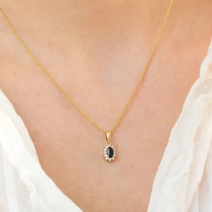 Rosetvedhæng i 14 karat guld 0,10 ct 0,35 ct
