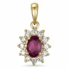 Rosetvedhæng i 14 karat guld 0,26 ct 0,63 ct