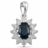 Rosetvedhæng i 14 karat hvidguld 0,26 ct 0,65 ct