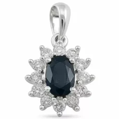 Rosetvedhæng i 14 karat hvidguld 0,26 ct 0,65 ct