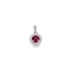 Rubin diamantvedhæng i 14 karat hvidguld 0,45 ct 0,12 ct