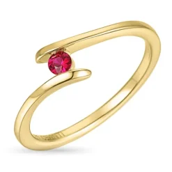 Rubin ring i 9 karat guld 0,10 ct
