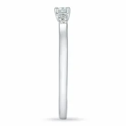 Rund diamantring i 14 karat hvidguld 0,08 ct 0,06 ct