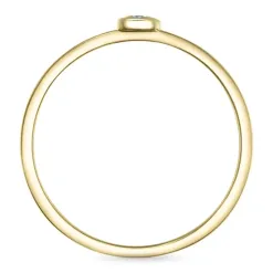 Rund diamantring i 9 karat guld.- og hvidguld 0,01 ct