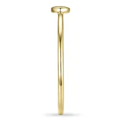 Rund diamantring i 9 karat guld.- og hvidguld 0,01 ct