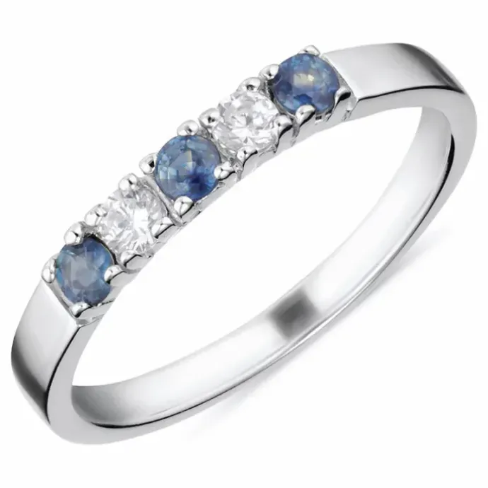 Safir ring i sølv