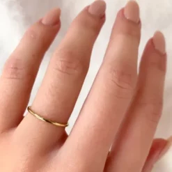 Simple Rings ring i forgyldt sølv