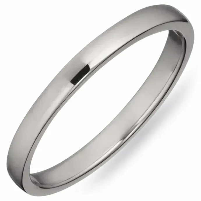 Simple Rings sort ring i sort rhodineret sølv