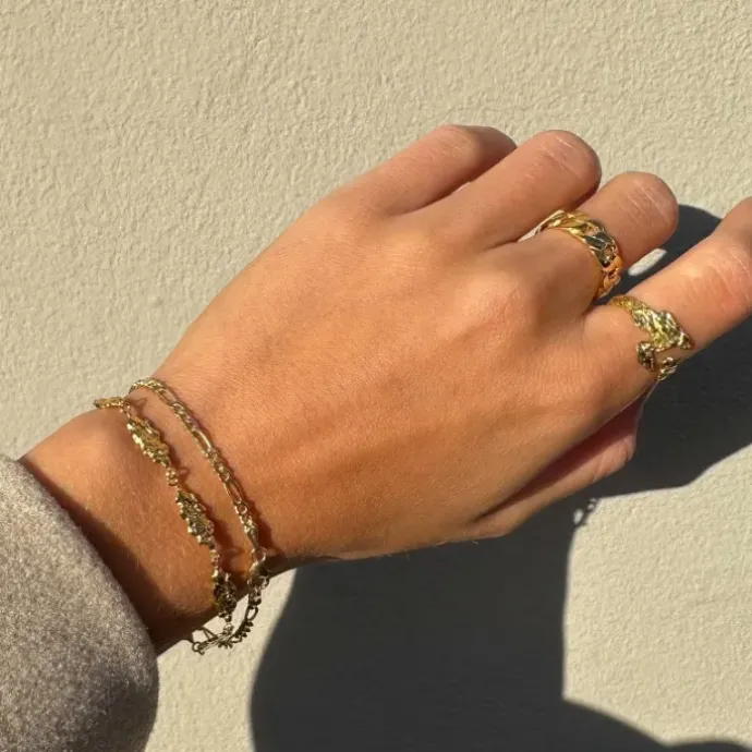 Sistie2ND Sophia Small armbånd i forgyldt stål