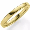 Smal 3 mm vielsesring i 9 karat guld