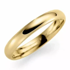 Smal 3 mm vielsesring i 14 karat guld