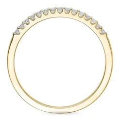 Smal diamant alliancering i 14 karat guld 0,15 ct