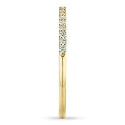 Smal diamant alliancering i 14 karat guld 0,15 ct
