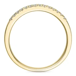 Smal diamant alliancering i 14 karat guld 0,154 ct
