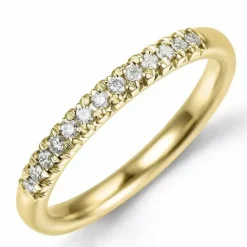 Smal diamant ring i 14 karat guld 0,153 ct