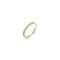 Smal diamantring i 14 karat guld 0,27 ct