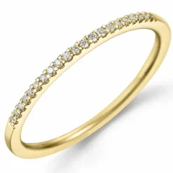 Smal diamantring i 14 karat guld 0,093 ct