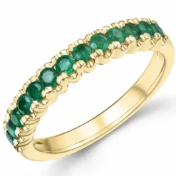 Smaragd alliancering i 14 karat guld 0,59 ct